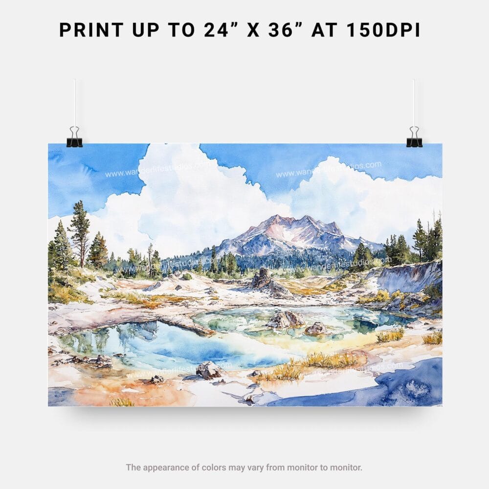 07 - Lassen Volcanic National Park Watercolor - Horizontal Art - Digital Download - Print Size.jpg 07 - Lassen Volcanic National Park Watercolor - Horizontal Art - Digital Download - Print Size.jpg