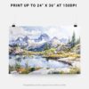 07 - North Cascades National Park Watercolor - Horizontal Art - Digital Download - Print Size.jpg