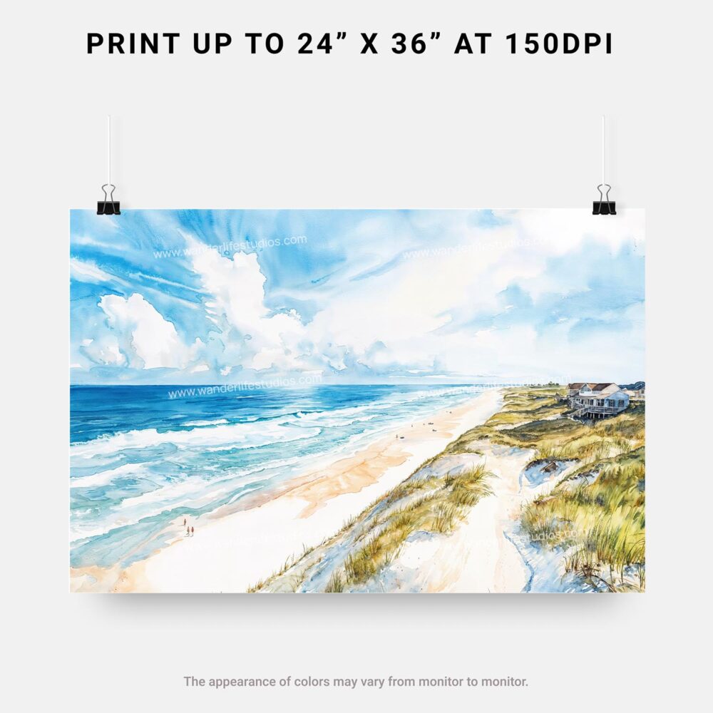 07 - Outer Banks NC Watercolor - Horizontal Art - Digital Download - Print Size.jpg 07 - Outer Banks NC Watercolor - Horizontal Art - Digital Download - Print Size.jpg