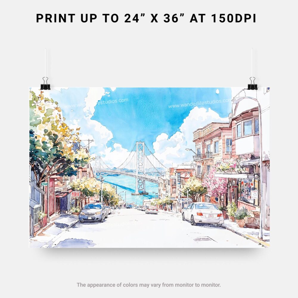 07 - San Francisco Lombard Street Watercolor Art - Horizontal Art - Digital Download - Print Size .jpg 07 - San Francisco Lombard Street Watercolor Art - Horizontal Art - Digital Download - Print Size .jpg