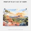 07 - Sedona AZ Watercolor - Horizontal Art - Digital Download - Print Size.jpg