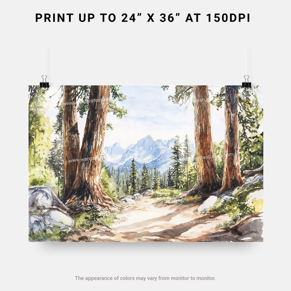 07 - Sequoia National Park Watercolor - Horizontal Art - Digital Download - Print Size.jpg 07 - Sequoia National Park Watercolor - Horizontal Art - Digital Download - Print Size.jpg