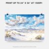 07 - White Sands National Park Watercolor - Horizontal Art - Digital Download - Print Size.jpg