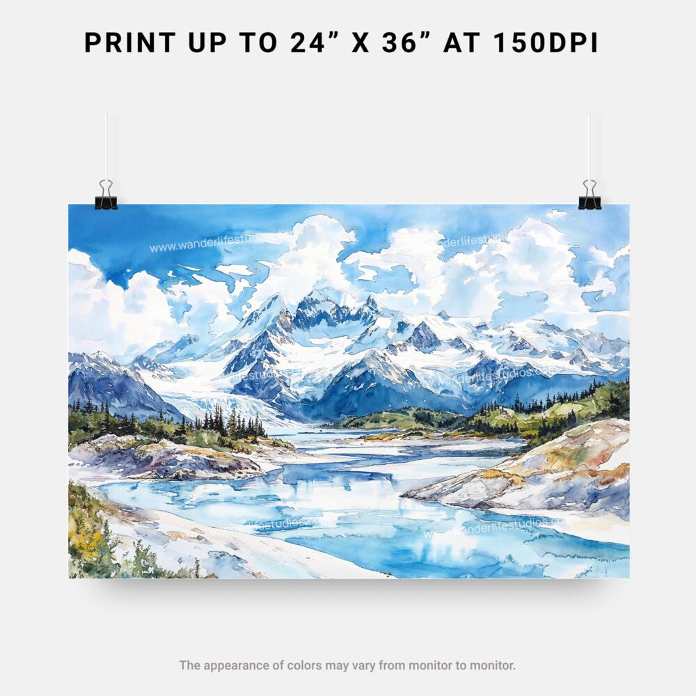 07 - Wrangell–St. Elias National Park Watercolor - Horizontal Art - Digital Download - Print Size.jpg 07 - Wrangell–St. Elias National Park Watercolor - Horizontal Art - Digital Download - Print Size.jpg
