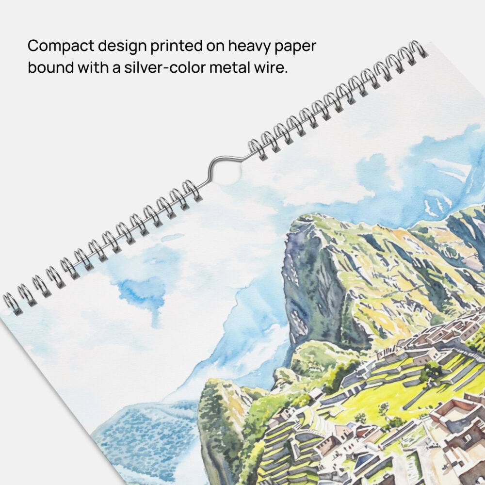 2026 UNESCO World Heritage Sites Wall Calendar - Metal ring 2026 UNESCO World Heritage Sites Wall Calendar - Metal ring