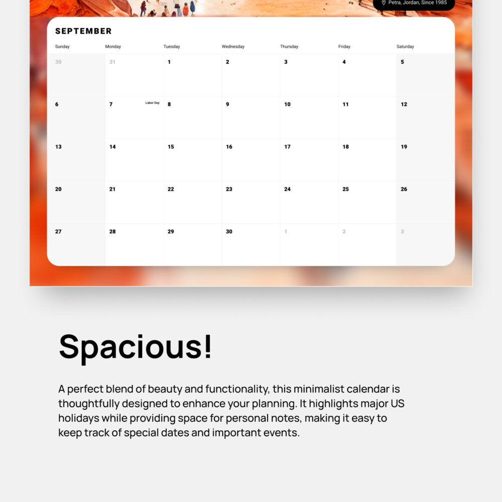 2026 UNESCO World Heritage Sites Wall Calendar - Spacious 2026 UNESCO World Heritage Sites Wall Calendar - Spacious