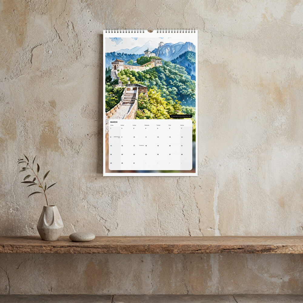 2026 UNESCO World Heritage Sites Wall Calendar - Wabi Sabi Wall 2026 UNESCO World Heritage Sites Wall Calendar - Wabi Sabi Wall