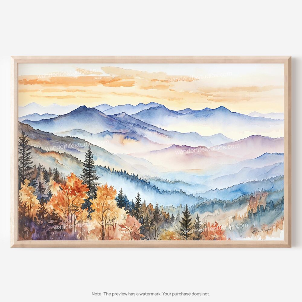 01 - 01 - Blue Ridge Mountains Watercolor - Horizontal Art - Digital Download - Main.jpg 01 - 01 - Blue Ridge Mountains Watercolor - Horizontal Art - Digital Download - Main.jpg