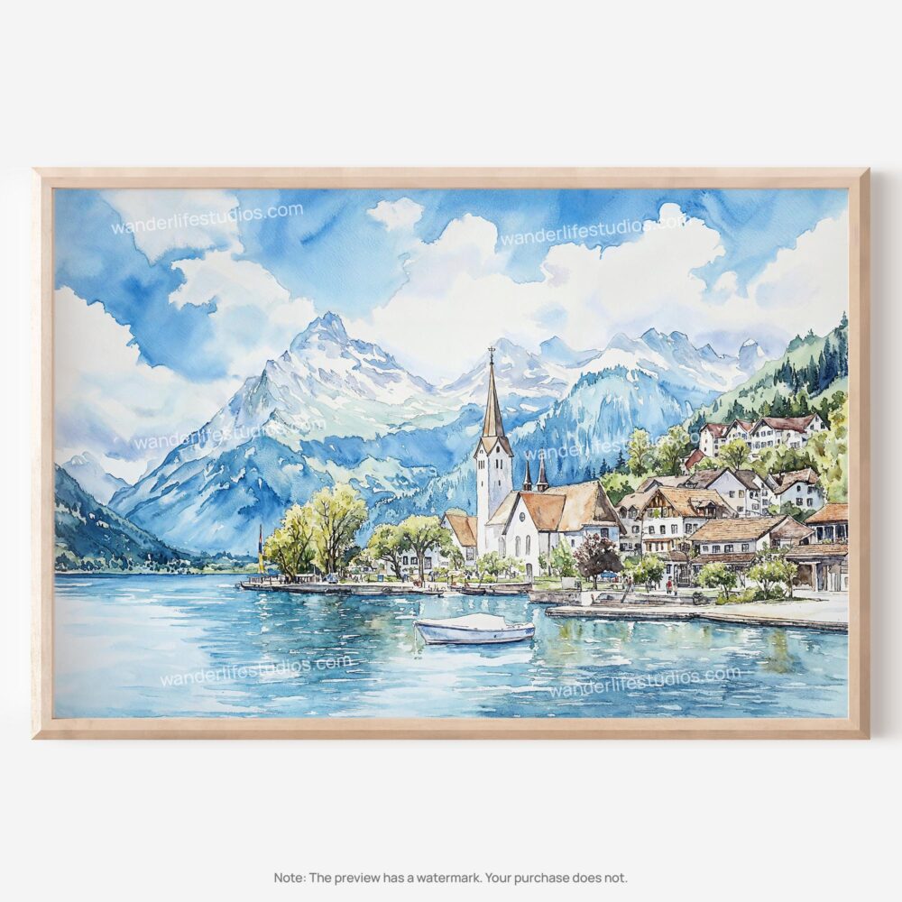 01 - 01 - Interlaken Watercolor - Horizontal Art - Digital Download - Main.jpg