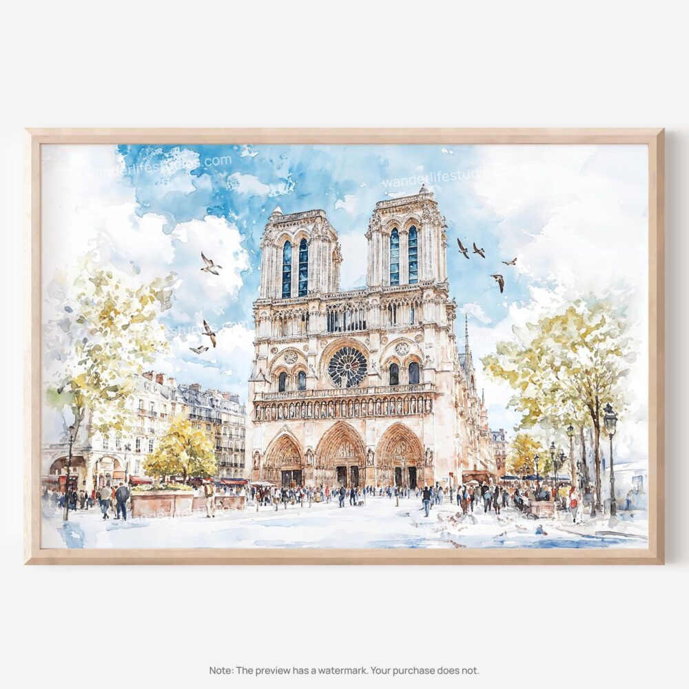 01 - 01 - Notre Dame Watercolor - Horizontal Art - Digital Download - Main.jpg 01 - 01 - Notre Dame Watercolor - Horizontal Art - Digital Download - Main.jpg