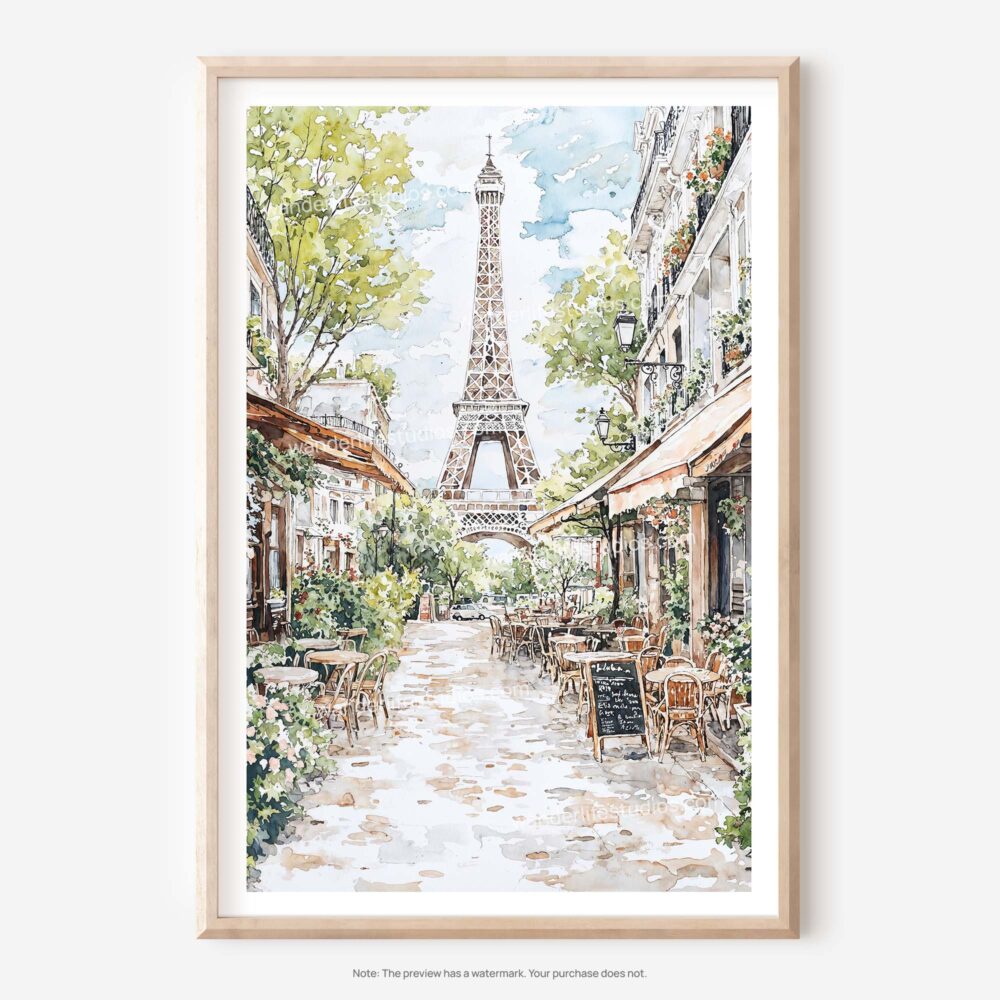 01 - 01 - Paris Cafe street scene with eiffel tower Watercolor@2x Art - Digital Download - Main.jpg 01 - 01 - Paris Cafe street scene with eiffel tower Watercolor@2x Art - Digital Download - Main.jpg