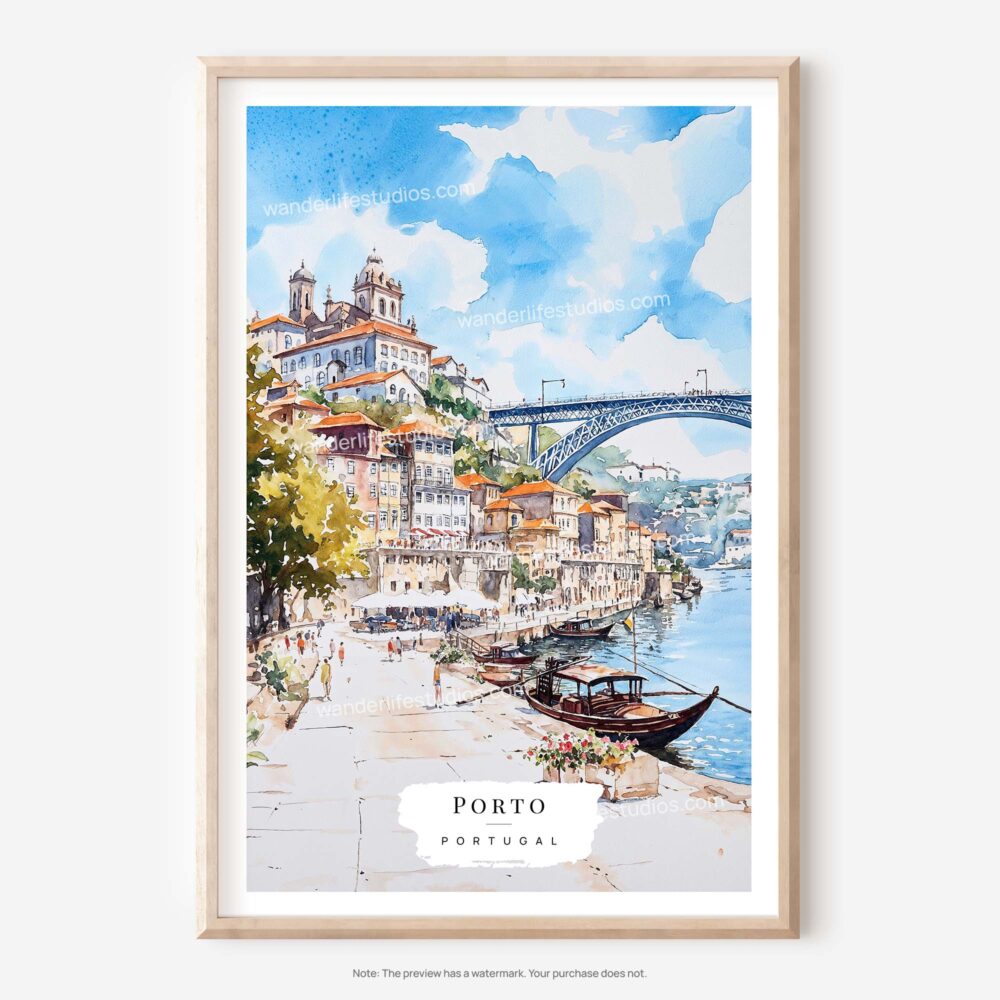01 - 01 - Porto Ribeira Watercolor Art - Digital Download - Main.jpg
