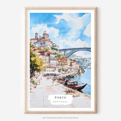 01 - 01 - Porto Ribeira Watercolor Art - Digital Download - Main.jpg