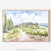 01 - 01 - Tuscany Watercolor - Horizontal Art - Digital Download - Main.jpg