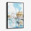 01 - Framed Amritsar Golden Temple Watercolor Canvas Print - Vertical - Main.jpg