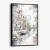 01 - Framed Amsterdam - Watercolor 2 Canvas Print - Vertical - Main.jpg