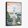 01 - Framed Athens Georgia Watercolor Canvas Print - Vertical - Main.jpg