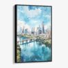 01 - Framed Austin Texas Watercolor Canvas Print - Vertical - Main.jpg