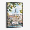 01 - Framed Belgrade Watercolor Canvas Print - Vertical - Main.jpg