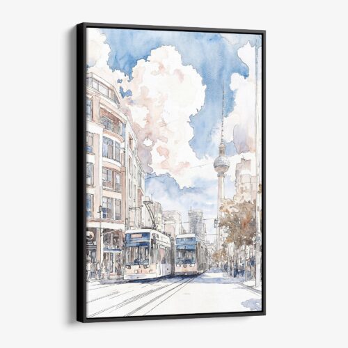 01 - Framed Berlin Watercolor Canvas Print - Vertical - Main.jpg