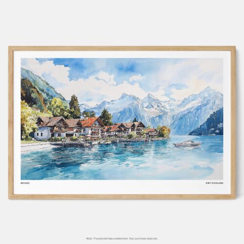 01 - Framed Brienz Watercolor - Horizontal Art Print - Main.jpg