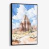 01 - Framed Canyonlands Watercolor 2 Canvas Print - Vertical - Main.jpg