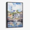 01 - Framed Cape Cod Watercolor Canvas Print - Vertical - Main.jpg
