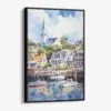 01 - Framed Cape Cod Watercolor Canvas Print - Vertical - Main.jpg