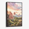 01 - Framed Colorado Springs Watercolor Canvas Print - Vertical - Main.jpg