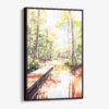 01 - Framed Congaree National Park Watercolor Canvas Print - Vertical - Main.jpg
