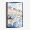 01 - Framed Copenhagen Denmark Watercolor Canvas Print - Vertical - Main.jpg