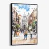 01 - Framed Dublin Ireland Watercolor Canvas Print - Vertical - Main.jpg