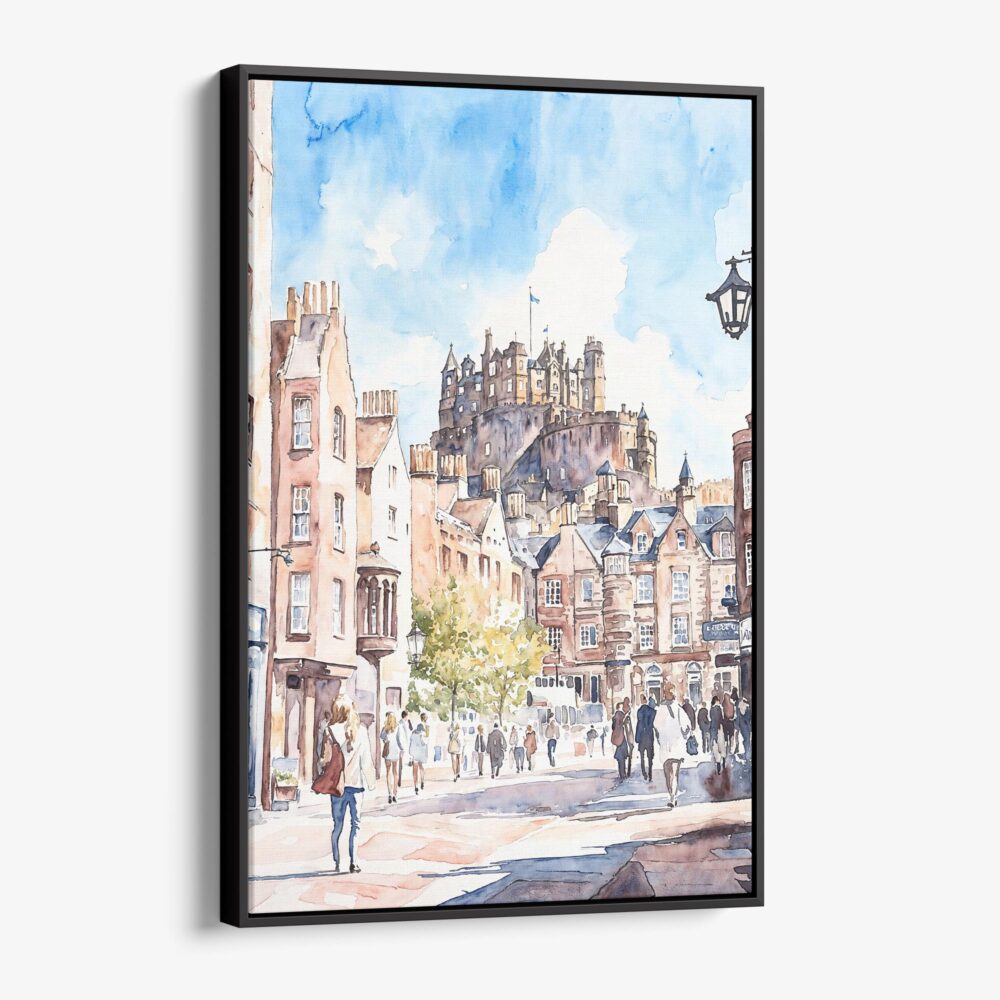 01 - Framed Edinburgh watercolor Canvas Print - Vertical - Main.jpg 01 - Framed Edinburgh watercolor Canvas Print - Vertical - Main.jpg