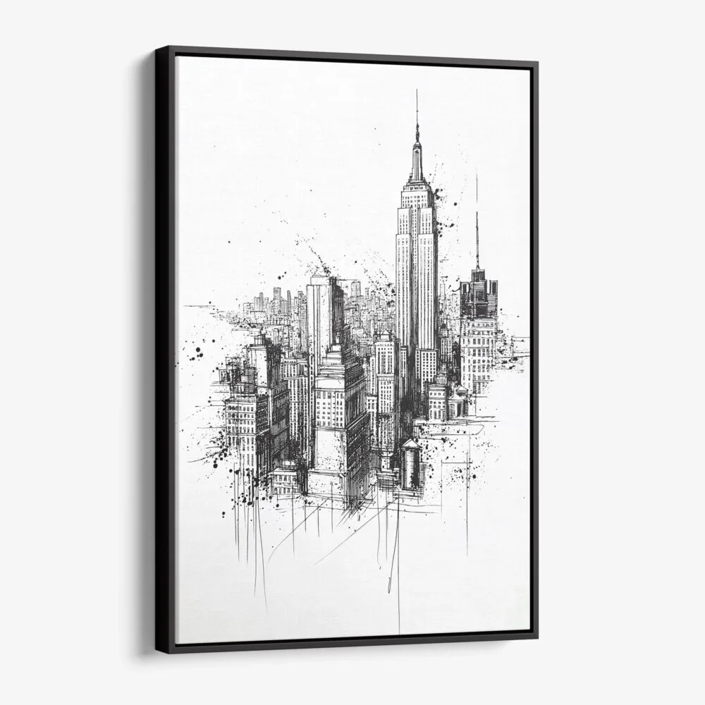 01 - Framed Empire State Building - Pencil Drawing Canvas Print - Vertical - Main.jpg 01 - Framed Empire State Building - Pencil Drawing Canvas Print - Vertical - Main.jpg