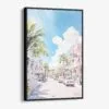 01 - Framed Florida Key West - Watercolor Canvas Print - Vertical - Main.jpg