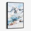 01 - Framed Gates of the Arctic National Park Watercolor Canvas Print - Vertical - Main.jpg