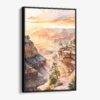 01 - Framed Grand Canyon - Watercolor Canvas Print - Vertical - Main.jpg