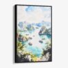 01 - Framed Ha Long Bay Vietnam Watercolor Canvas Print - Vertical - Main.jpg