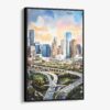 01 - Framed Houston Texas Watercolor Canvas Print - Vertical - Main.jpg