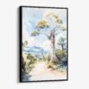 01 - Framed Isalo National Park Watercolor Canvas Print - Vertical - Main.jpg