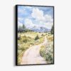 01 - Framed Jackson Hole watercolor Canvas Print - Vertical - Main.jpg