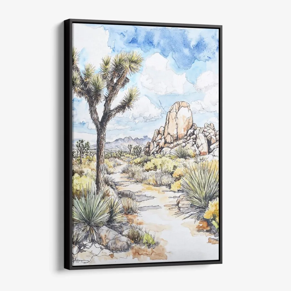 01 - Framed Joshua Tree National Park Canvas Print - Vertical - Main.jpg 01 - Framed Joshua Tree National Park Canvas Print - Vertical - Main.jpg