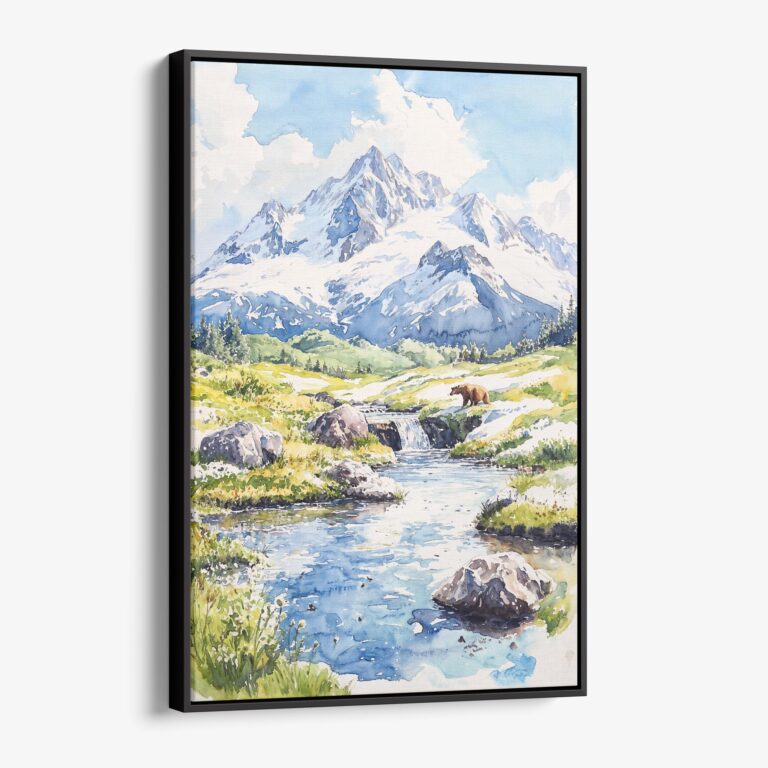 01 - Framed Katmai National Park Canvas Print - Vertical - Main.jpg