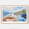 01 - Framed Lake Como Watercolor - Horizontal Art Print - Main.jpg