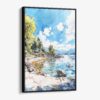 01 - Framed Lake Windermere - Watercolor 1 Canvas Print - Vertical - Main.jpg