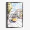 01 - Framed Lisbon 2- Watercolor Canvas Print - Vertical - Main.jpg