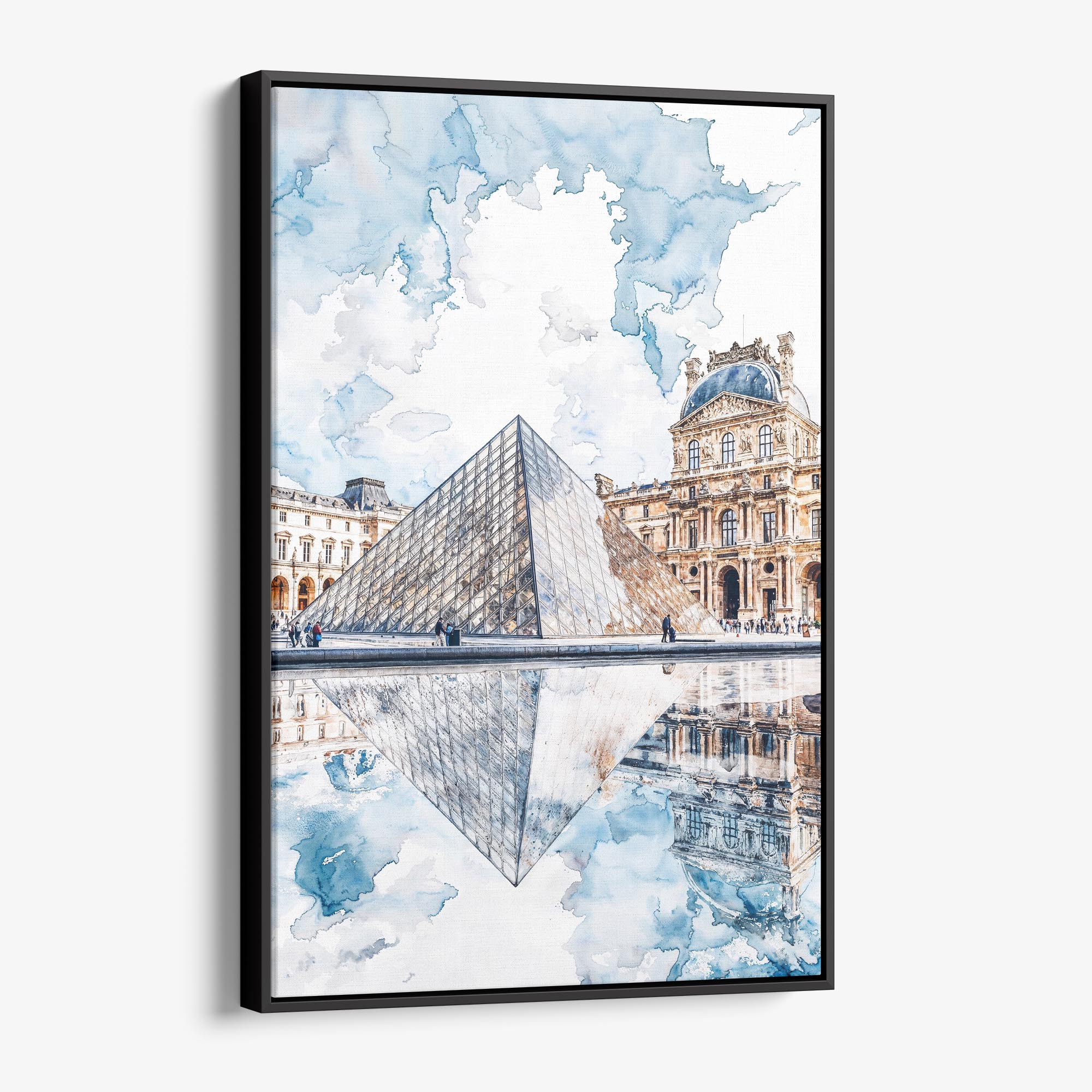 Louvre Pyramid Watercolor Canvas Print – Paris Cityscape Wall Art 26 Louvre Pyramid Watercolor Canvas Print – Paris Cityscape Wall Art
