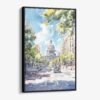01 - Framed Madison Wisconsin State Capitol Building Watercolor Canvas Print - Vertical - Main.jpg