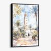 01 - Framed Marrakesh Watercolor Canvas Print - Vertical - Main.jpg