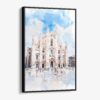 01 - Framed Milano Italy Watercolor Canvas Print - Vertical - Main.jpg